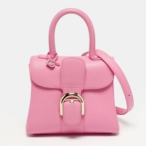 Delvaux Brillant Mini Pink Leather Top Handle Bag